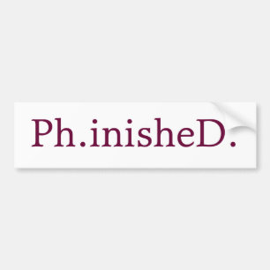 PhD Bumper Sticker