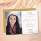 PhD Degree Gold Script Graduation Party Photo Invitation