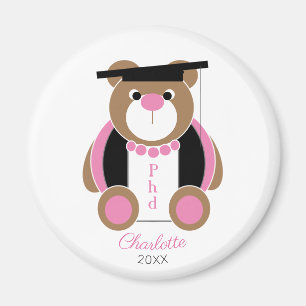PhD doctor of philosophy gift congratulations bear Magnet