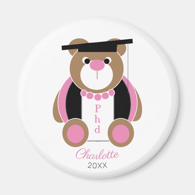 PhD doctor of philosophy gift congratulations bear Magnet (Front)