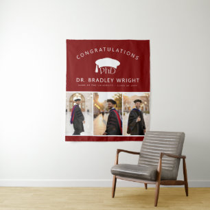 PhD Doctoral Grad Hat Doctoral Graduation Tapestry