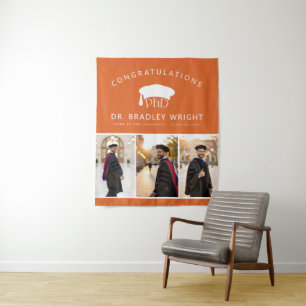PhD Doctoral Grad Hat Doctoral Graduation Tapestry