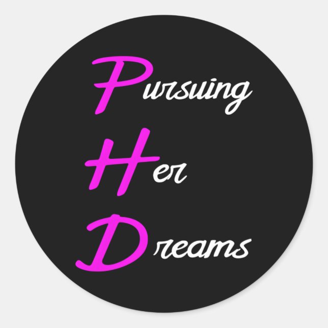 Phd Doctorate Graduation Graduate Student Classic Round Sticker (Front)