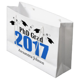PhD Grad 2017 Graduation Gift Bag (Blue)