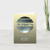 PhD graduation congratulation card personalizable 