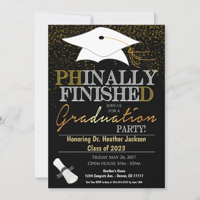 PhD Graduation Invitation (Front)