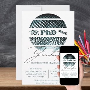 Phd graduation invitation 