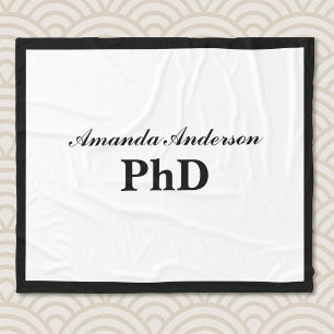 PhD Graduation Personalized Name Fleece Blanket