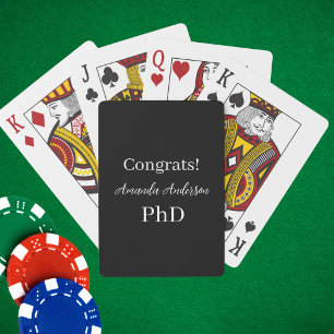 PhD Graduation Personalized Name Playing Cards