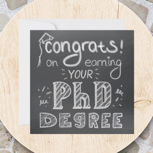 PhD graduation thesis defence congratulation card  (Creator Uploaded)