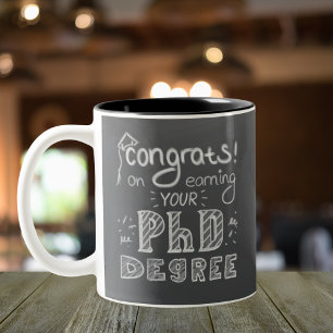 PhD graduation thesis defence graduate gift Two-Tone Coffee Mug
