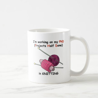 PhD in Knitting Coffee Mug
