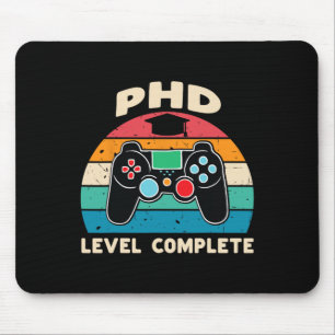 Phd Level Complete Doctorate Graduation Gift For H Mouse Pad