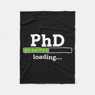 Phd loading humour doctorate graduation students p fleece blanket