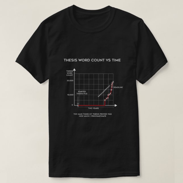 PhD PHD Grad Student Dissertation Funny Graduation T-Shirt (Design Front)
