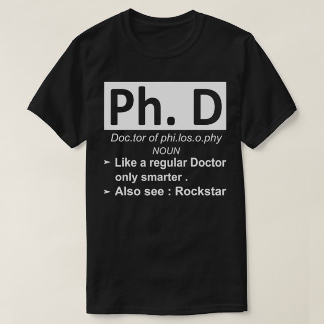 Phd Philosophy 2 T-Shirt (Design Front)