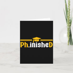 Phd phinished funny phd graduation 2026 card