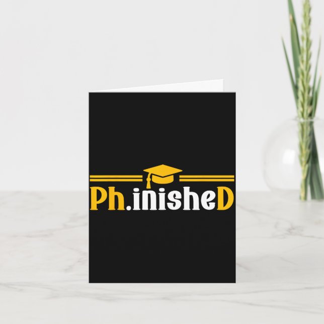 Phd phinished funny phd graduation 2026  card (Front)