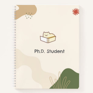 PhD Student Spiral Notebook-Funny Cat- Notebook