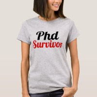 Phd Survivor Typography red black