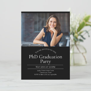 PhD Two Photo Graduation Invitation
