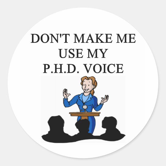 PHD voice Classic Round Sticker (Front)
