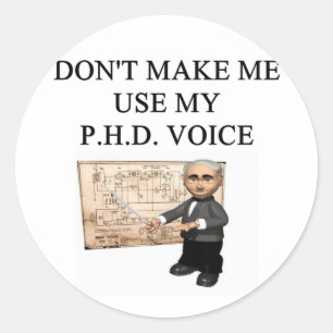 PHD voice Classic Round Sticker