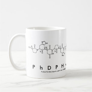 PhDPharmacist peptide phrase mug