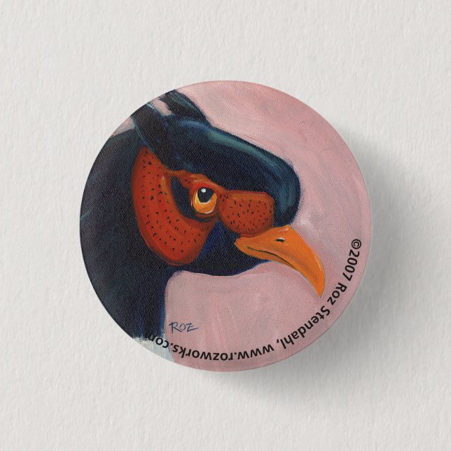 Pheasant 1 Inch Round Button (Front)