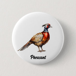 pheasant 2 inch round button