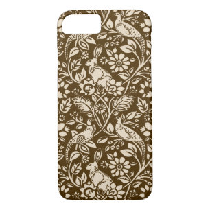 Pheasant and Hare Pattern, Brown and Beige   Case-Mate iPhone Case