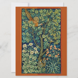 Pheasant Bird in a Tree (by William Morris) Card