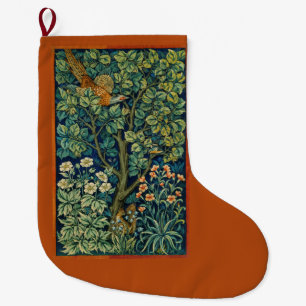 Pheasant Bird in a Tree (by William Morris) Large Christmas Stocking