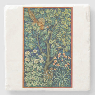 Pheasant Bird in a Tree (by William Morris) Stone Coaster