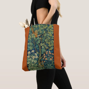 Pheasant Bird in a Tree (by William Morris) Tote Bag