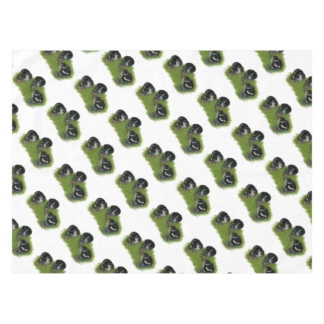 Pheasant Black Chicks Tablecloth (Front (Horizontal))