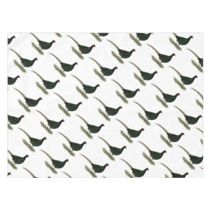 Pheasant Black Rooster Tablecloth