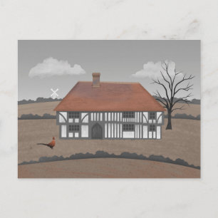 Pheasant Farmhouse Postcard