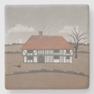 Pheasant Farmhouse Stone Coaster