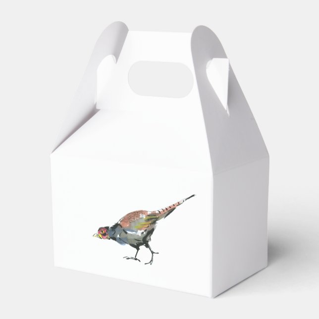 Pheasant Favor Box (Front Side)