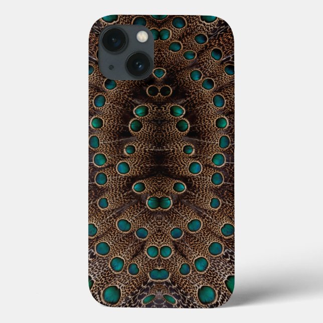 Pheasant Feather Fractal Design Case-Mate iPhone Case (Back)
