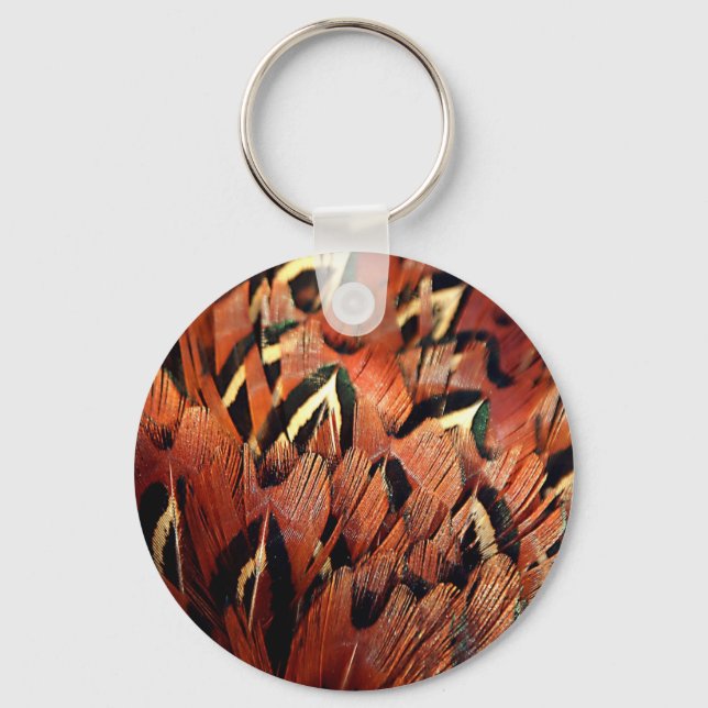 Pheasant Feathers Keychain (Front)