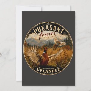 Pheasant Forever – Upland Hunting Wildlife Art Invitation