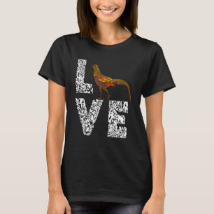 Pheasant Hunting Love Leopard Pheasant Hunting Bir T-Shirt