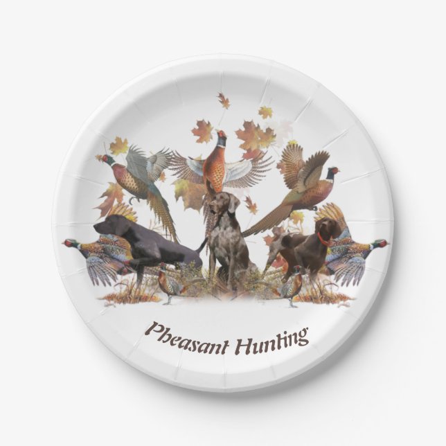 Pheasant Hunting     Paper Plate (Front)