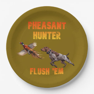 Pheasant Hunting Paper Plate