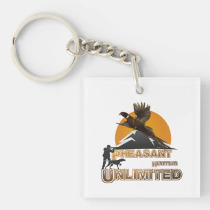 Pheasant Hunting Unlimited Keychain