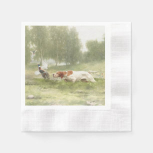 Pheasant Hunting with Pointer        Napkin