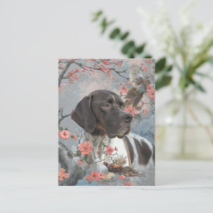 Pheasant Hunting with Pointers, Art     Postcard