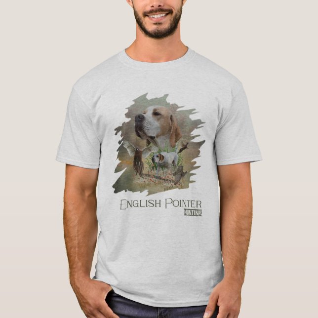 Pheasant Hunting with Pointers, Art      T-Shirt (Front)